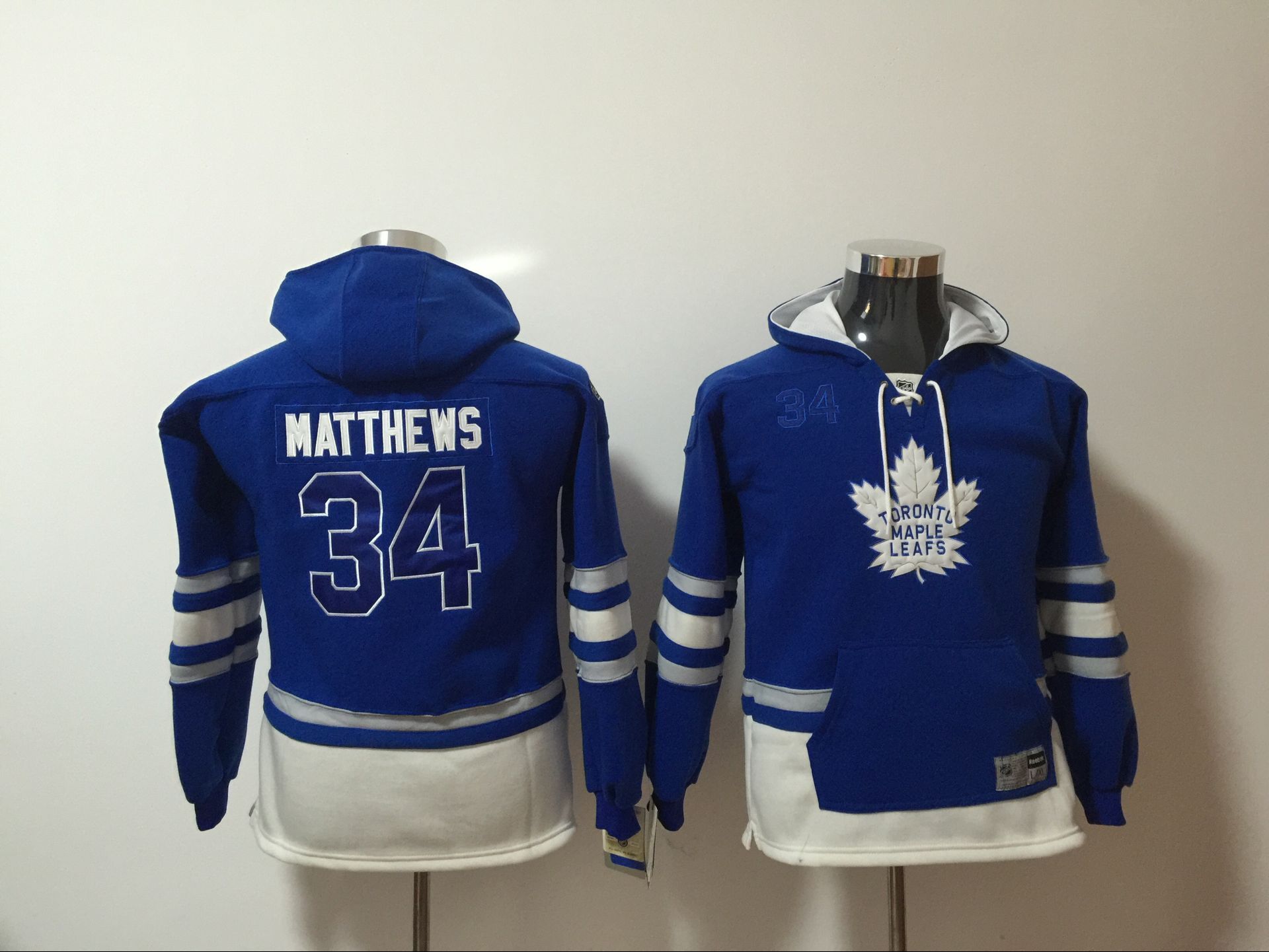 Youth 2017 NHL Toronto Maple Leafs #34 Matthews blue Hoodie->->Youth Jersey